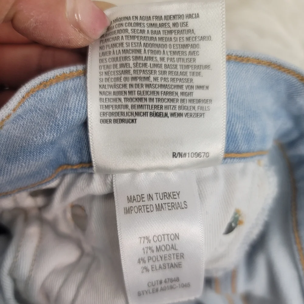 AGOLDE NICO HIGH RISE DISTRESSED JEANS LIGHT WASH WOMEN'S JEANS 25 - Picture 10 of 16